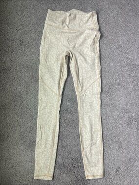 Fabletics Cream Leopard-Print High-Waist Leggings